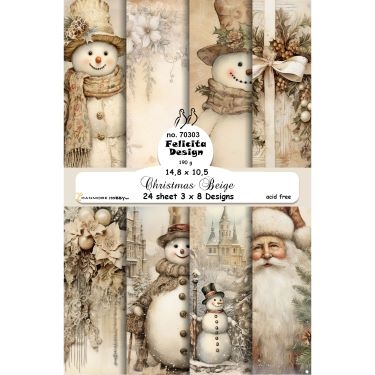 Felicita Design Card A6 Christmas beige 14,8x10,5cm 3x8design 200g